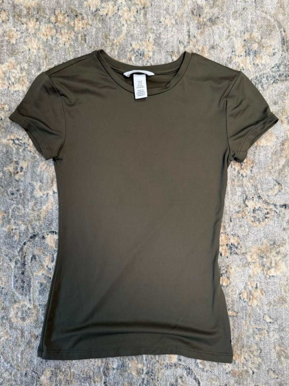 H&M Women's Crewneck Tee in Olive